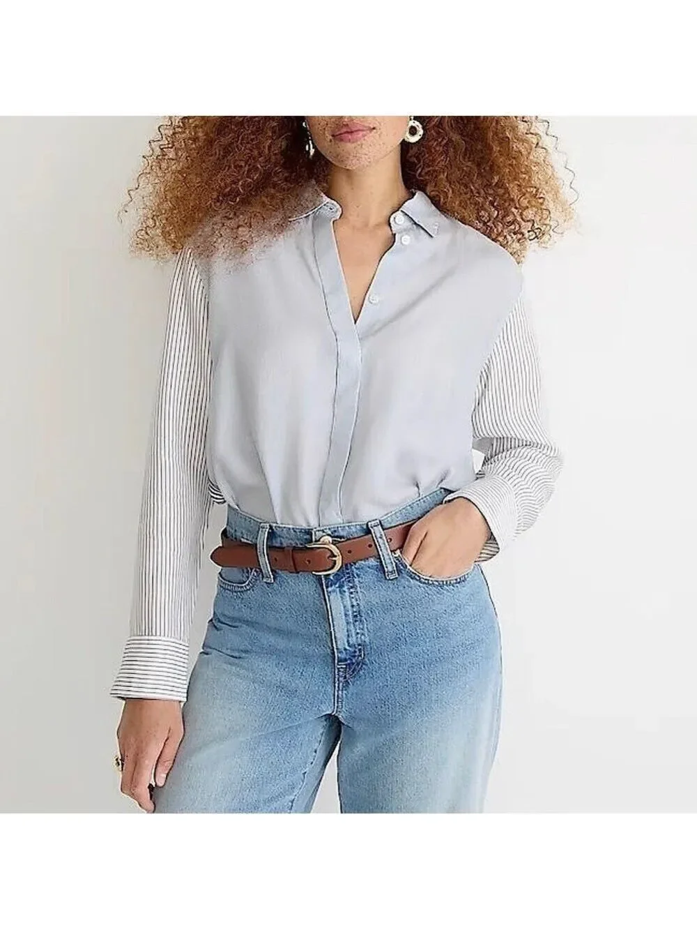 J. Crew Limited Edition Classic Fit Drapey Cupro Blouse